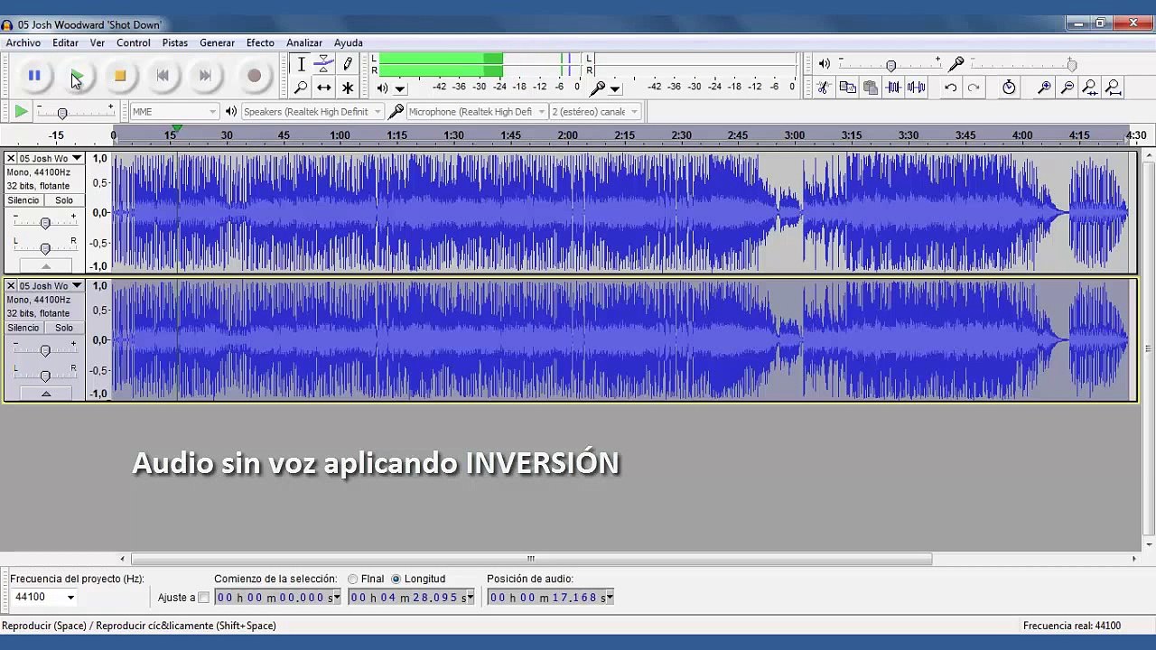 Tutorial Audacity 19/22 Edición Avanzada. Quita...