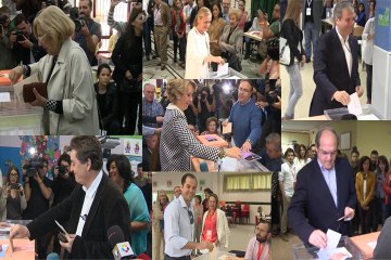 Los candidatos madrileños ejercen su voto