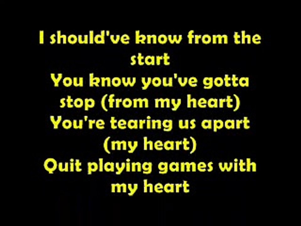 Backstreet Boys - Quit Playing Games (With My Heart) (Lyrics) 