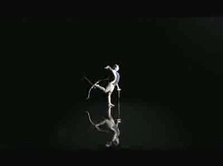 Incredible Girl shoots of arrow with her feet