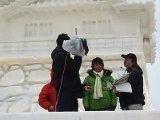 Japanese TV crew at Sapporo Snow Festival