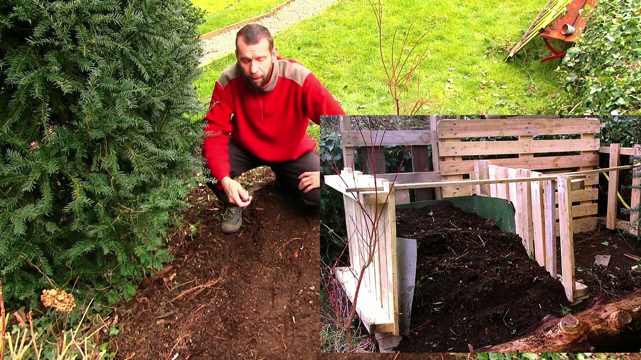 Composteur en palette, faire son compost - Pallets composter, make your own compost video