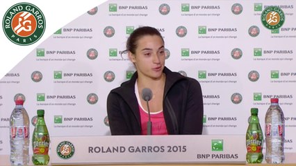 Conférence de presse Caroline Garcia / 1er Tour Roland-Garros 2015