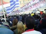Police violence against Mikis Theodorakis and peaceful protesters