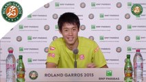 Press conference Nishikori 2015 French Open/R128