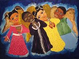 African American Art  Black Art paintings Elle Stringfellow Black Angels African American Angels