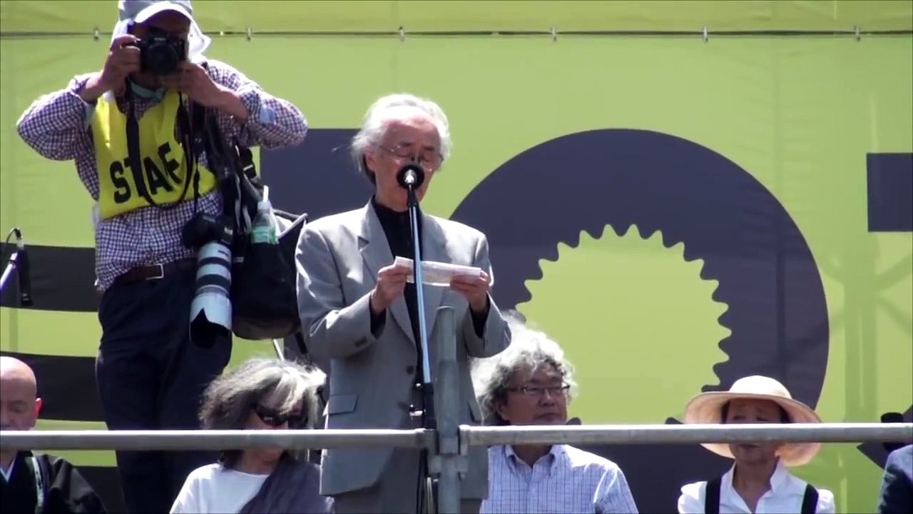 7.16さよなら原発１０万人集会3内橋克人、大江健三郎