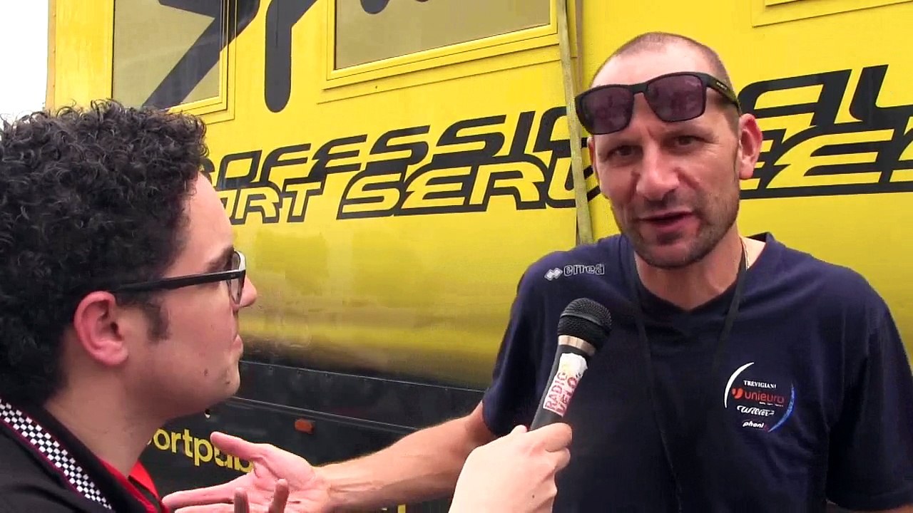 Interview de Marco Milesi (Team Unieuro) après la Ronde de l'Isard 2015