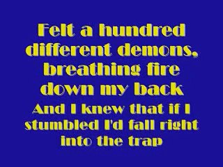 If your going through hell Lyrics