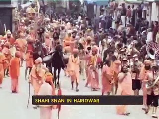 Naga sadhu's Shahi snan in Mahakumbh