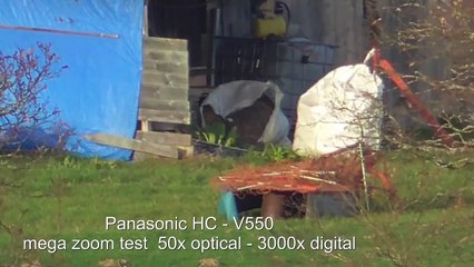 Panasonic HC V550  zoom test 50x optical - 3000x digital