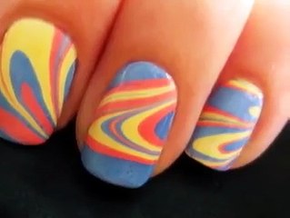 Water marble nails