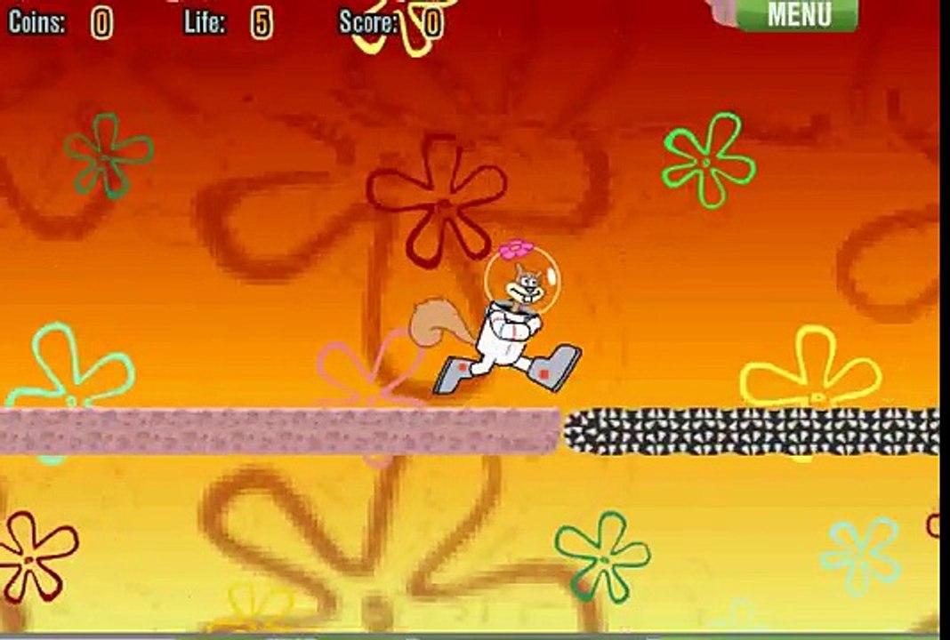 sandy cheeks hosts the SHAMMY WAMMY!! spongebob game