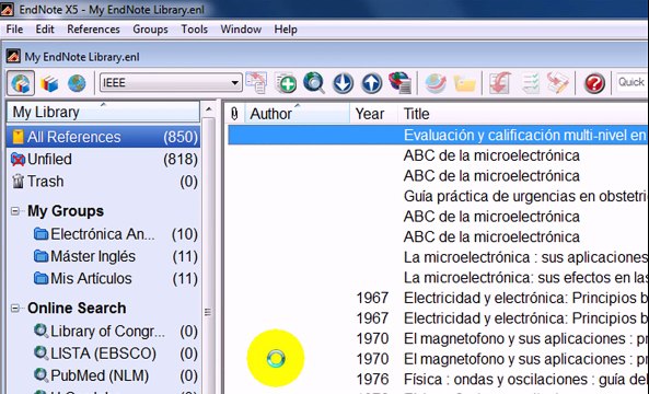 Añadir nuevos estilos de referencias a EndNote