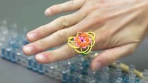 How to make a Flower Power Loom Bands Ring