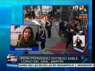 El Sable corvo de San Martín devuelto al museo argentino tras 48 años