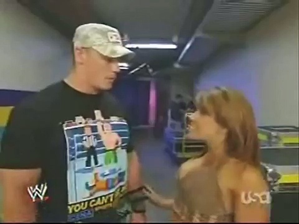 John Cena, Mickie James and Kelly Kelly Backstage