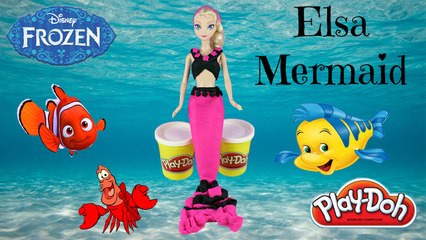 Frozen Mermaid Elsa Play Doh Dress Up Tutorial - Awesome Toys TV