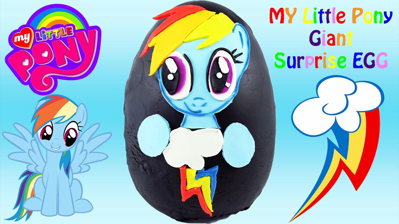 GIANT My Little Pony Play Doh Surprise Egg|MLP Mystery Mini, Blind Bags, Fashems, Figure Rings