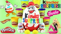 GIANT Kinder Play Doh Surprise Egg | Kinder Chocolate Eggs - Barbie, Hot Wheels, Transformers