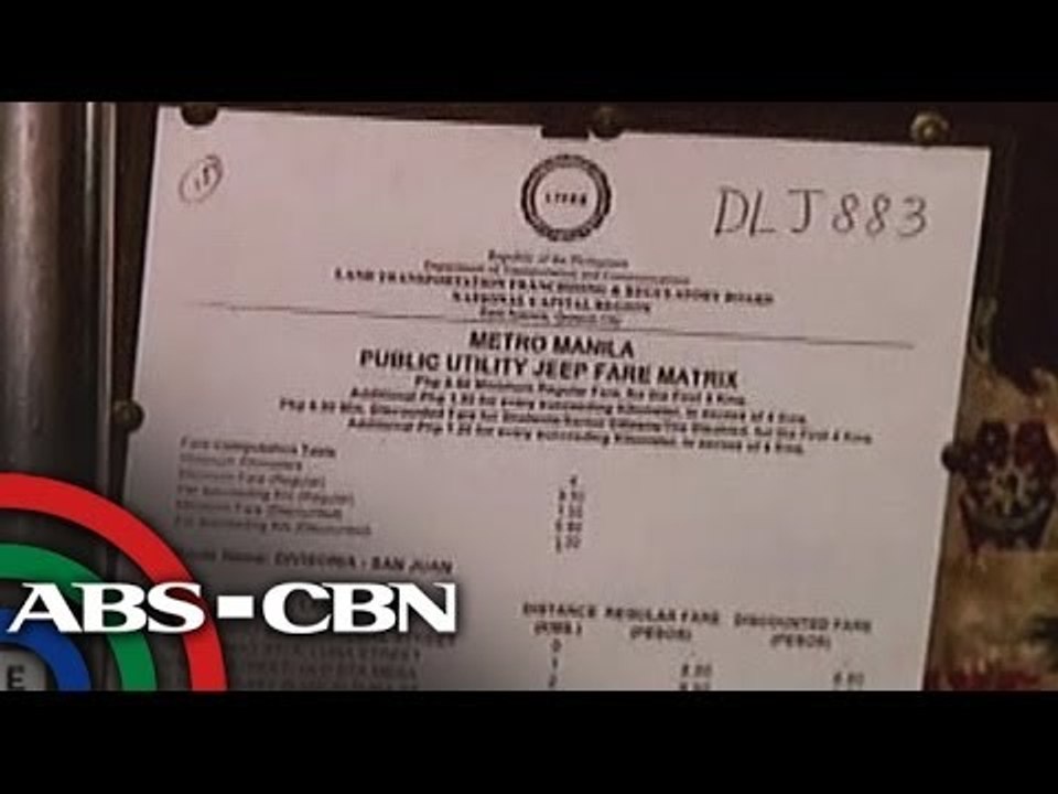 New jeepney fare matrix