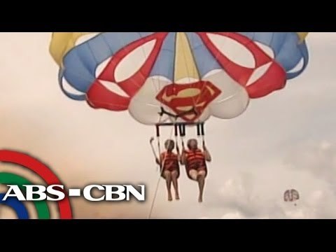 Kris, Erich try parasailing