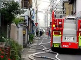 火災　消防車　fire　火事　建物火災　名古屋　現場
