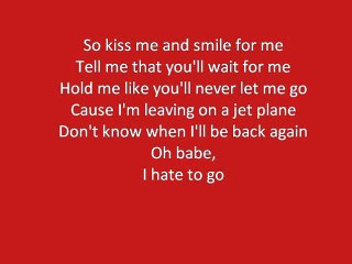 Leaving on a Jet Plane-Glee-Lyrics
