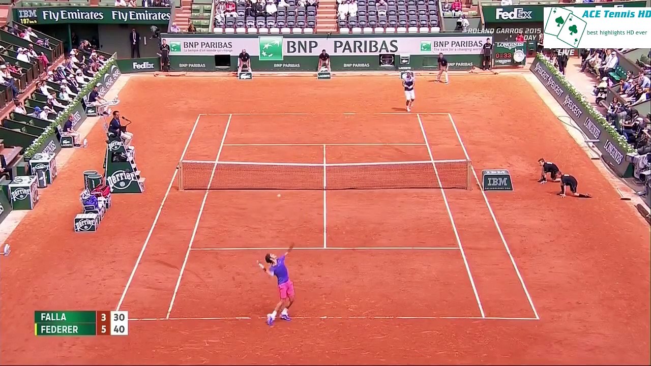 Roger Federer vs Alejandro Falla - tennis highlights Roland Garros 2015  (HD720p 50fps) by ACE TENNIS - video Dailymotion