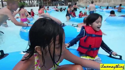Hulyan & Maya's Rubber Boat Ride in the Wave Pool :-)