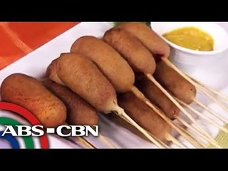 Homemade corn dogs for the kids