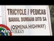 Tricycle, pedicab not allowed at Osmena Highway