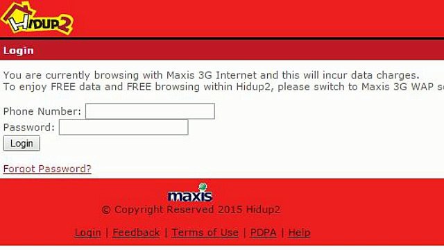 Hidup2 - To enjoy FREE data and FREE browsing within Hidup2 | m.hidup2.com