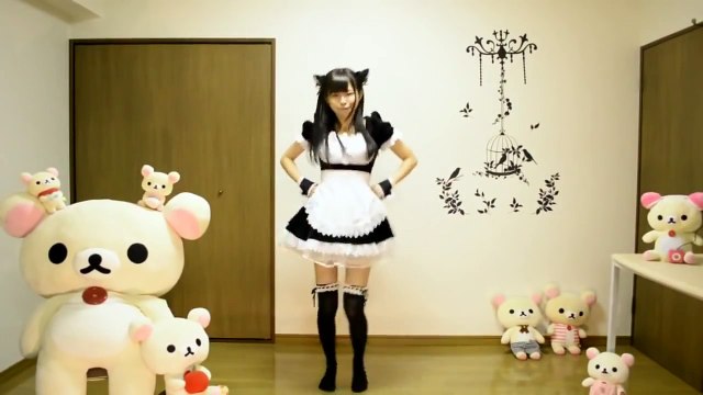 【ieneko】 - Cute japanese maid dance 【Nekomimi switch】