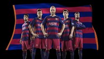 Maillots domicile et extérieur FC Barcelone 2015-2016