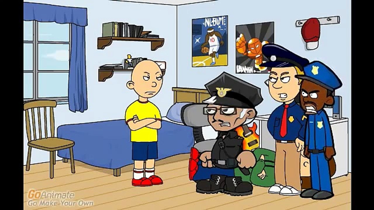 caillou en francais prend l'avion