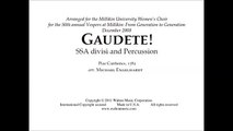 Gaudete! (SSAA) arranged by Michael Engelhardt, Millikin University Women's Choir 2008