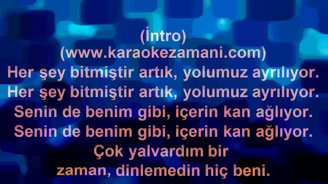 Fulden Uras - Sencer Alagöz - Herşey Bitmiştir Artık - (2012) - TÜRKÇE KARAOKE