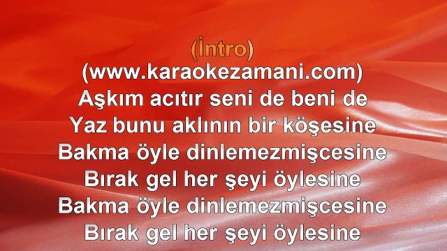 Gamze Akın - Hadi Gel - 2011 TÜRKÇE KARAOKE