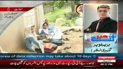 School without roof and walls in Bahrain Swat valley