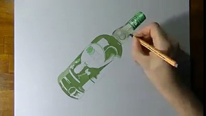 Awesome Drawing woooowwwwwww 3d Bottle.