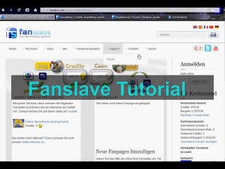 Fanslave Tutorial: Geld verdienen mit Facebook, Twitter, Youtube, Googel+, Webseiten anschauen & co. & selber werbung machen