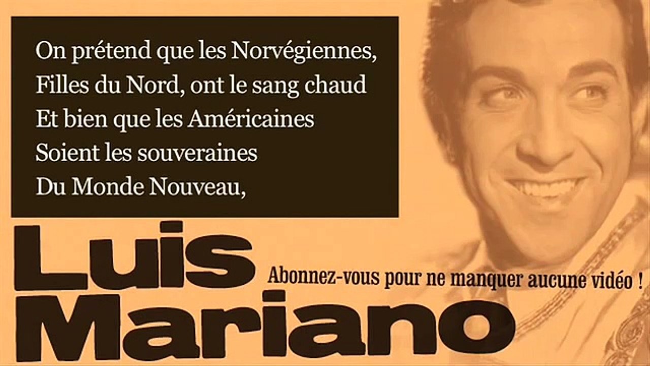 Luis Mariano - Mexico (Opérette "Le Chanteur de Mexico") - Paroles - Lyrics