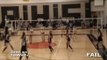 high school coach throws volleyball at girls head during game