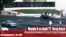 Mazda 3 vs Audi TT  Drag Race