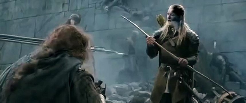 O Senhor dos Anéis - Legolas 42 x Gimli 43 (Cena da versão estendida - DUBLADO)