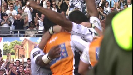 TOP14 - Brive - Paris: Essai Elia Radikedike (BRI) - J26 - Saison 2014/2015