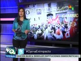 Españoles celebran resultados de elecciones