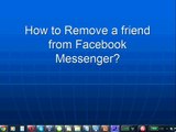 How to remove a Facebook friend from Facebook Messenger