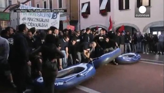 Ιταλία: Ένταση σε διαδήλωση εναντίον του ηγέτη της Λέγκας του Βορρά